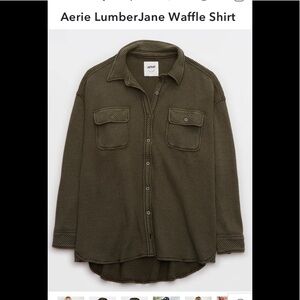 Aerie LumberJane Waffle Shirt-purple